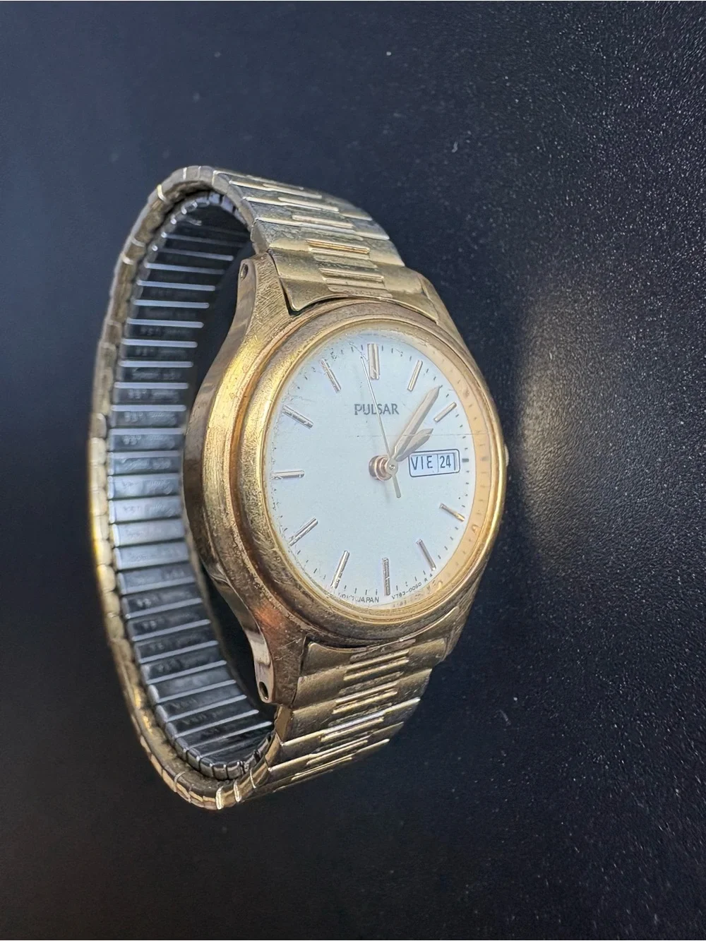 Pulsar women’s Gold Tone Watch with Cream Dial